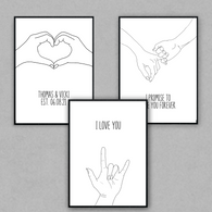 Set of 3 Love Prints